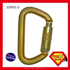 Mosquetón de triple bloqueo en forma de pera de acero resistente-CE EN362 - Product Image 5