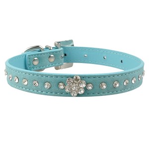 Beirui personalizable dibujos animados cachorro perro Collar Rhinestone PU cuero cristal diamante sólido patrón personalizar mascota Collar - Product Image 5