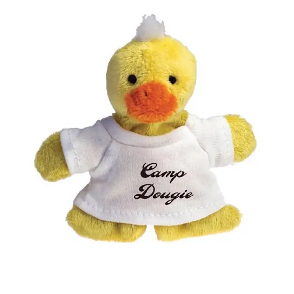 Ímã de geladeira de pelúcia com pato macio, brinquedo personalizado de animal com camiseta