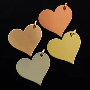 Wholesale 25mm size silver/gold/rose gold plated tag stamping blanks