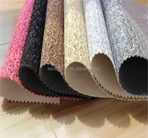 Tissu en cuir pailleté de couleur en gros <span class=keywords><strong>Bora</strong></span> PU pour la fabrication de matériaux muraux pour sac chaussure vêtements - Product Image 1