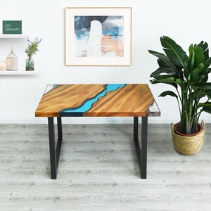 Wooden Slab <strong>Table</strong> <strong>Top</strong> River <strong>Table</strong> Solid Wood clear Coffee Epoxy <strong>Resin</strong> <strong>Table</strong> - Product Image 5