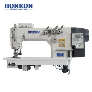 Mechatronics Hoge Snelheid Drie Naald Chain Stitch Stiksteek Naaimachine Wtih Puller Apparaat HK3800-3D/Pl