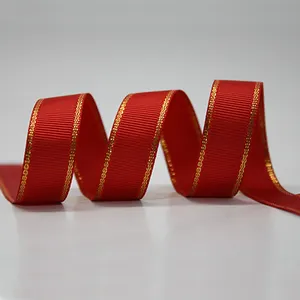 3 inch red fabric trim embroidery