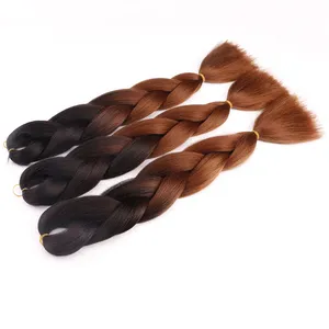 Wholesale african women 100 synthetic 60 colors 24inch 100gram ombre color jumbo braids hair attachment for braids