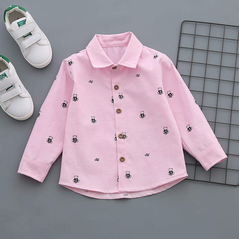 Дешевые стильные рубашки с длинным рукавом для мальчиков и девочек оптом