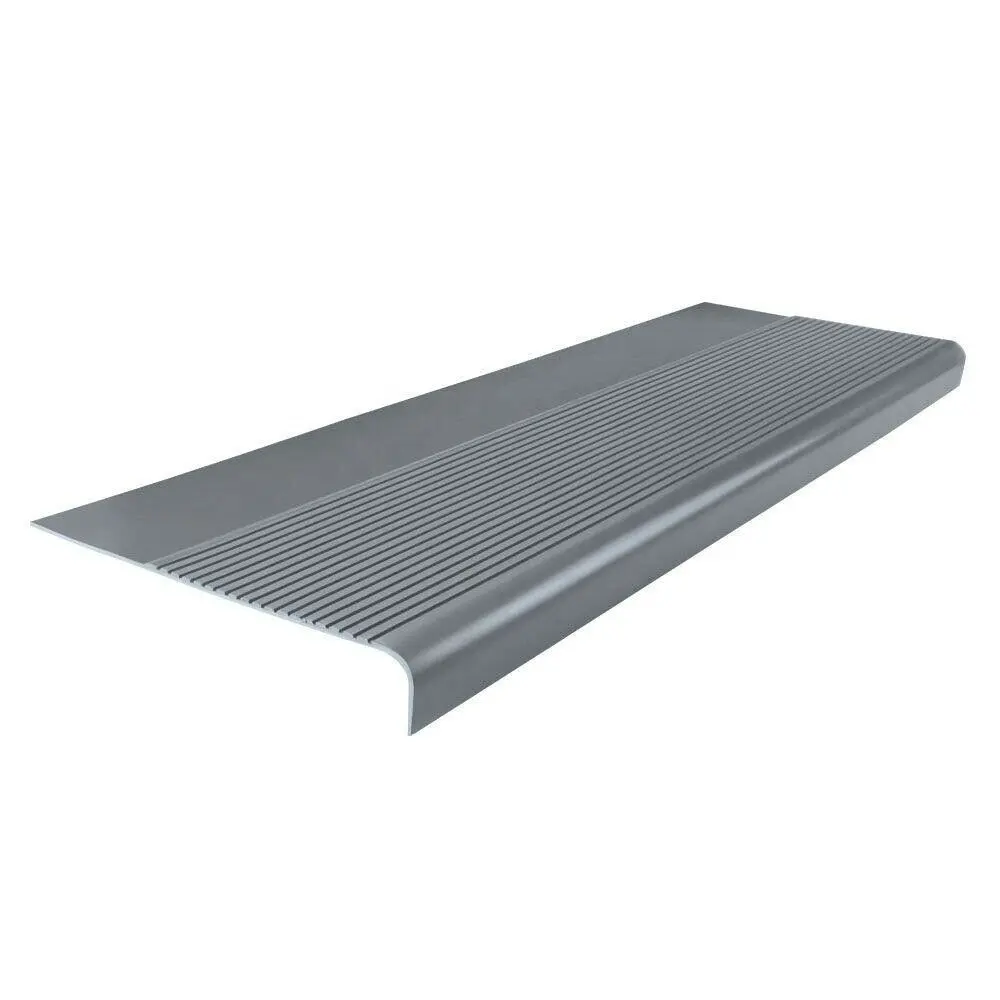 Safety Anti Kid Square Nose Stair Tread Cover Non Slip Grey Stair Nosing