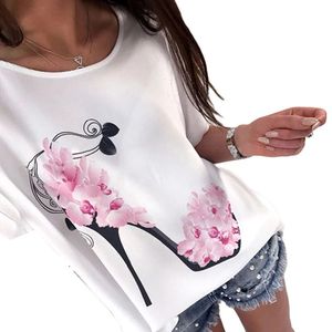 5 stili S-3XL Donne Calde di Modo di Alta Tacchi Stampato Parti Superiori Lunghe Spiaggia Allentato Casuale Camicetta Camicia Della Parte Superiore Del Manicotto Del Blocco EB1161 - Product Image 1