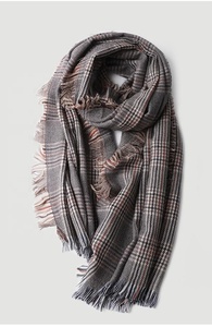100% <strong>Wool</strong> Women Winter Houndstooth Scarf Fashion Plaid Warm Scarf for Ladies Retro Scarf Classic Shawls and <strong>Wraps</strong> - Product Image 2