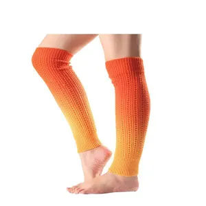 Custom Heated Leg Warmers Stylish Knitted Unique Leg Warmers Gradient Color Cheap Leg Warmers