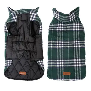 Inglese Plaid Design Classic Dog Jacket Vest Cold Weather Winter Holiday maglione per cani