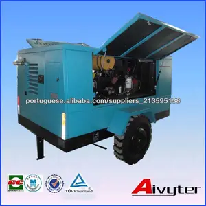 Compressor de ar de parafuso diesel portátil 100psi para jateamento