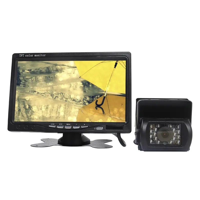 Écran IPS de 7 pouces tft moniteur lcd de voiture avec AHD 720p caméra