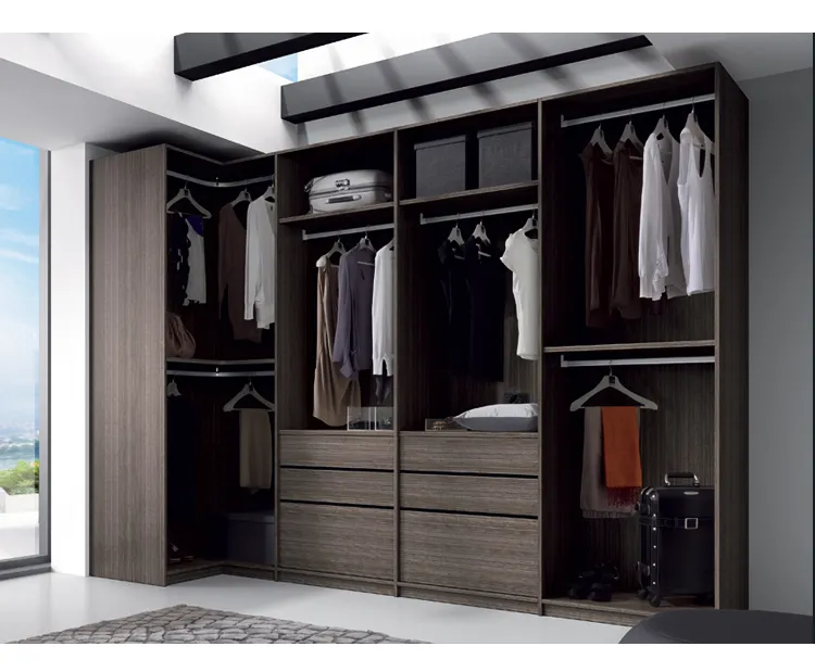 Casa de moda muebles para el hogar en forma de l muebles de dormitorio diseños de armario