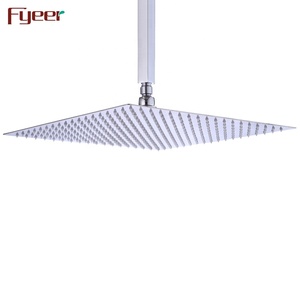 Fyeer 16 Inch Hydro <strong>Power</strong> Ultrathin SUS304 Stainless Steel square Rain <strong>Shower</strong> <strong>Head</strong> Led - Product Image 4