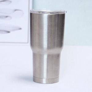 Doble pared 30 oz 18/8 de acero inoxidable hielo/viajes fría tumber Copa aislados tumbler taza con tapa de cristal - Product Image 4