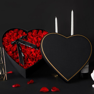 Bao Bì Mũ Hoa Hồng Lớn Bằng Bìa Cứng Sang Trọng Bất Ngờ Tùy Chỉnh Hộp Quà Tặng Hình Trái Tim Cỡ XXL Có Ngăn Kéo - Product Image 4