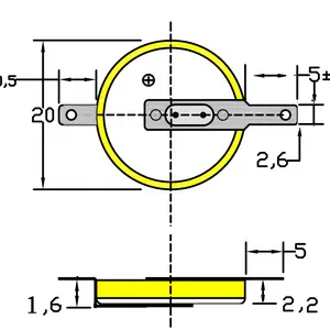 Hot sale lithium button battery CR2450 3V coin cell with solder tabs pins