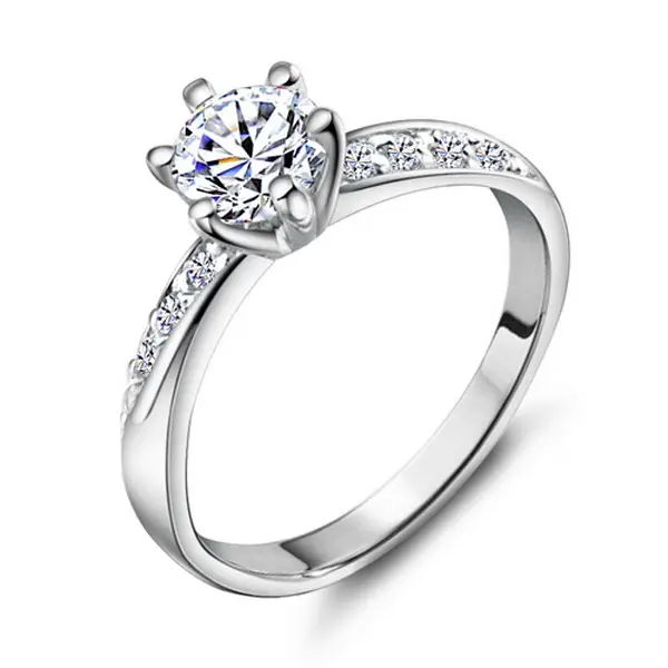 Anéis de noiva, alta qualidade, venda louca, joias da moda, prata banhada, strass, anéis de noiva