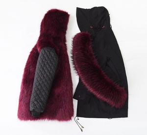 Cappotto in pelliccia sintetica <span class=keywords><strong>donna</strong></span> <span class=keywords><strong>abbigliamento</strong></span> invernale bianco nero per <span class=keywords><strong>donna</strong></span> giacca lunga pelliccia con cappuccio - Product Image 5
