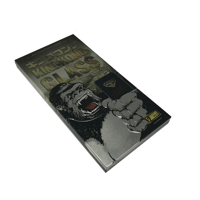 Kingkong 9d Tempered Glass Metal Container Box Tin Full Screen Cover Protector Film Tin Case Box From Metal