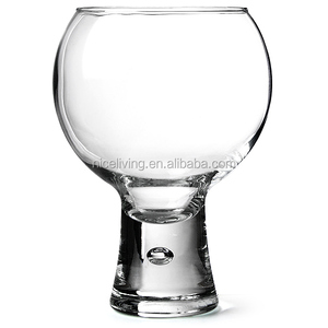 Bicchieri da Vino Rotondi Trendy da 19oz/540ml, Personalizzabili, <span class=keywords><strong>in</strong></span> <span class=keywords><strong>Vetro</strong></span> Trasparente Spesso con Logo Unico - Product Image 2