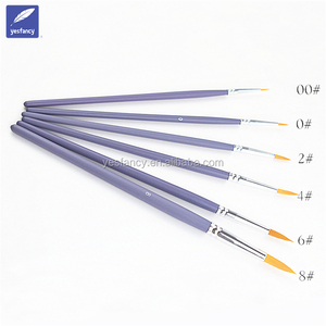 Migliore qualità Rotondo Sintetico Taklon Capelli acquerello pennello spazzola di arte dettaglio pennello - Product Image 3