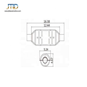 Yüksek akış petek seramik veya metal taşıyıcı katalizör egzoz evrensel katalitik dönüştürücü - Product Image 2