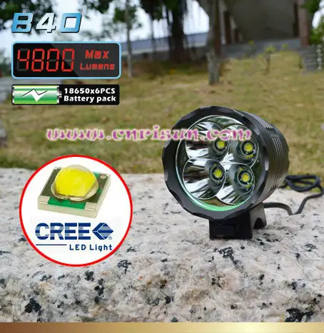 Hot Selling 4800 Lumen 4 Cree XM-L T6 LED Bicycle lights Front Light