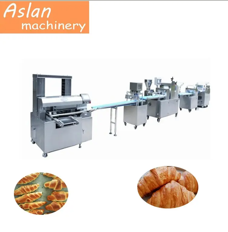 Funzionamento facile croissant linea di produzione/automatico Pieno croissant che fa la macchina/pane morbido che fa la macchina