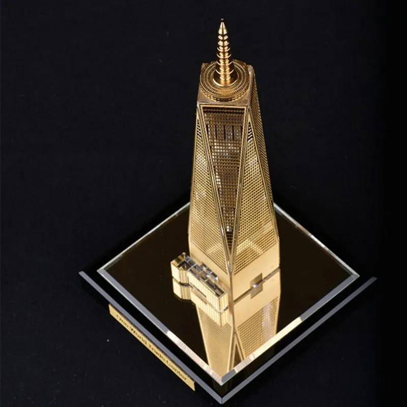 China Kristall Lieferant 2018 neues Design hand gefertigten Kristall New York New World Trade Center Gebäude modell für Geschäfts geschenk
