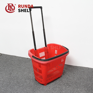 HB-08 Nhựa Gấp Wicker Giỏ Hàng Với Bánh Xe - Product Image 5