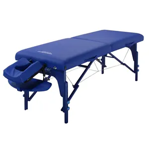 Massagem mestre 31 "montclair, terapia de massagem extra ampla thai portátil de madeira massagem sofá spa mesa