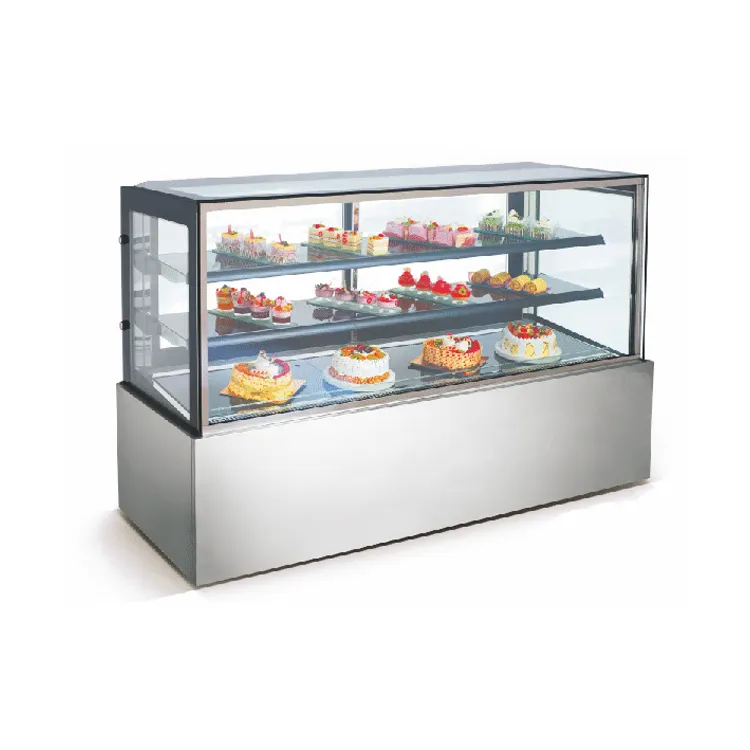 Edelstahl-Kühlgeräte 3 Schichten Kuchen Vitrine Vitrine für Bäckerei