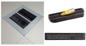Pasacables de cepillo integral dividido para suelo técnico elevado cuadrado - Product Image 4