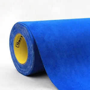 Carbins 1.42*15m Self Adhesive Vinyl Blue Fabric Felt Velvet Car Wrapping Air Bubble Wrap