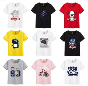 100% Baumwolle Kurzarm weiß schwarz Kinder Schule T-Shirt benutzer definierte Logo Druck Kleidung Großhandel China Hersteller Kinder Shirt