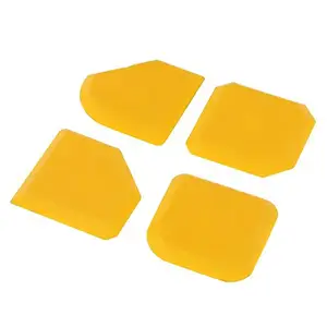 Kit di strumenti di finitura sigillante siliconico giallo di vendita caldo kit di strumenti per calafataggio spatola sigillante 4 pezzi per imballaggio del sacchetto