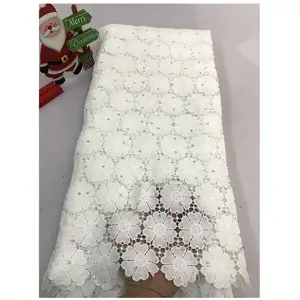 Reine weiße Farbe Guipure/<span class=keywords><strong>Cord</strong></span> <span class=keywords><strong>Lace</strong></span> Stickerei <span class=keywords><strong>Lace</strong></span> <span class=keywords><strong>Fabric</strong></span> für die Hochzeit - Product Image 1