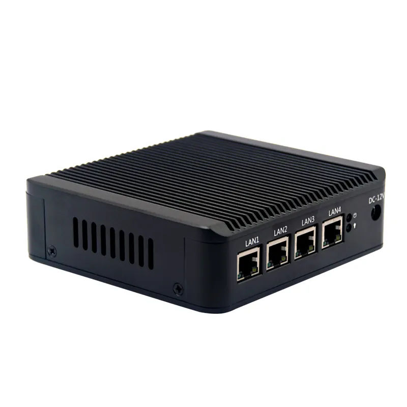 मिनी फ़ायरवॉल रूटर ट्रैक्टर कोर प्रणाली के साथ 4 gigabit ईथरनेट बंदरगाहों मदरबोर्ड Pfsense समर्थन AES-NI