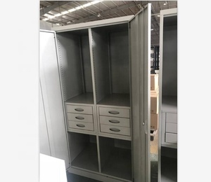 יצרני מכירה לדפוק למטה סטוץ מתכת אחסון ארון עם מטלטלין מדף