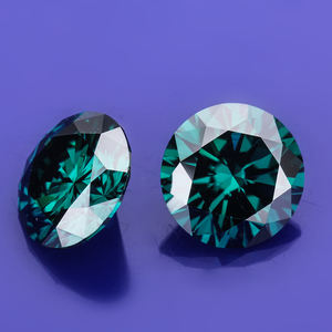 Lab Yetiştirilen Yuvarlak Yeşil Mozanit Taş Kalpler Ve Oklar 1ct Moissanite - Product Image 2