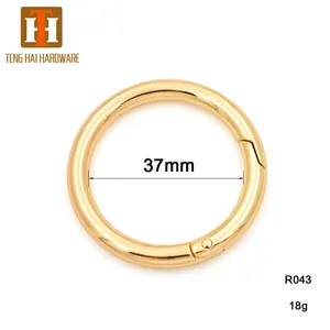 Zinc alloy purse making hardware O Rings Spring Opening