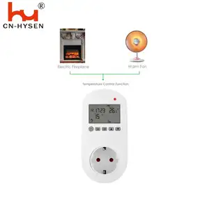 HY02TPR数字温度控制器插座继电器恒温器插座安装可编程白色房间地板加热恒温器