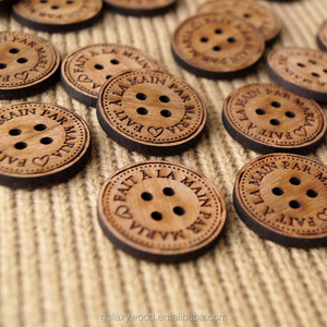 Tùy Chỉnh Kích Thước 20 Mét 25 Mét Màu Sắc Tự Nhiên Handmade Nút Gỗ Cho Áo Sơ Mi - Product Image 1