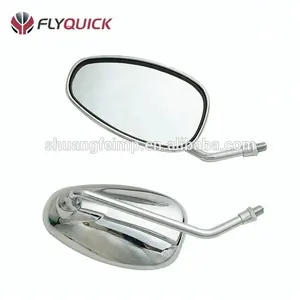 高品质的银色led摩托车后视镜铝侧镜用于10毫米Chrome CK125