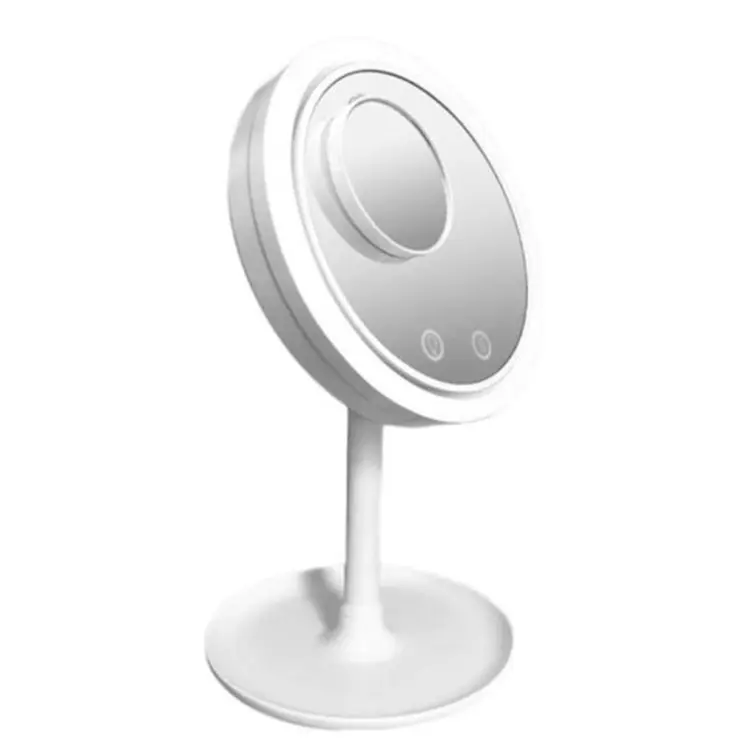 LED Beauty Breeze Makeup Mirror 5 Times Electric Fan Makeup Mirror Portable Desktop Vanity Mirror 3 in1