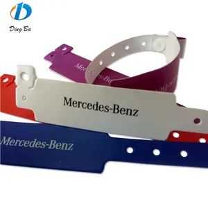 DingBa Günstige Sicherheit Kunststoff Events Festival Vinyl PVC Identifikation Armband Armbänder Kunststoff Hand bänder