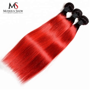 <span class=keywords><strong>Capelli</strong></span> brasiliani vergini grezzi di 100%, 3 pacchi delle donne di alta qualità 1b ombre <span class=keywords><strong>rosse</strong></span> hanno colorato i pacchi lunghi del tessuto dei <span class=keywords><strong>capelli</strong></span> - Product Image 2