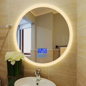 Chorro de arena <span class=keywords><strong>borde</strong></span> Baño led iluminado <span class=keywords><strong>espejo</strong></span> defogger redondo baño <span class=keywords><strong>espejo</strong></span> de led - Product Image 4
